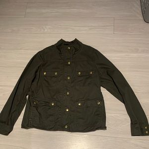 Green J Crew jacket Large downtown field jacket